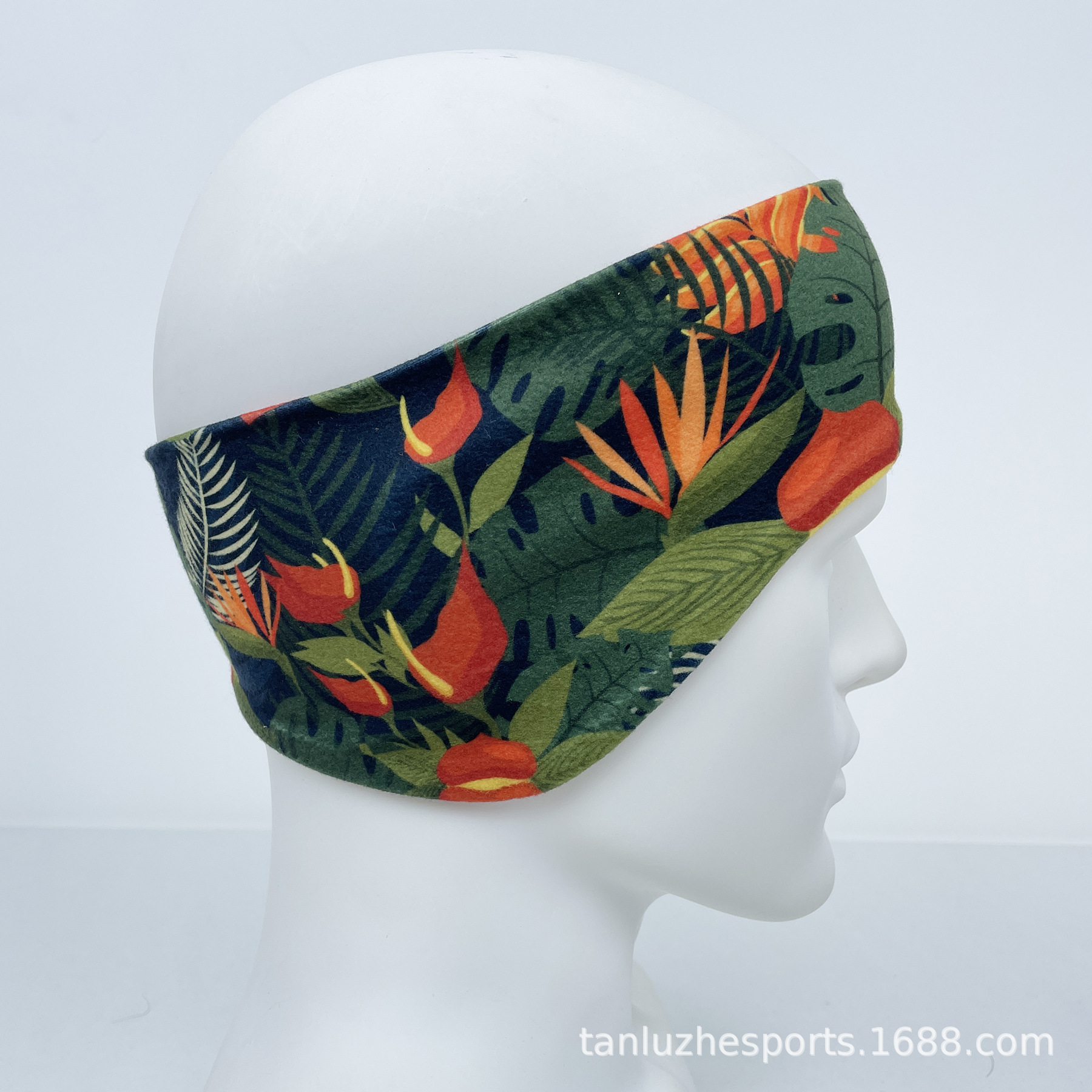 Headband Custom Autumn and Winter Thickened E-commerce Foreign Trade Printing Double-layer Brushed Velvet Winter Outdoor Sports Warm Running Headband
