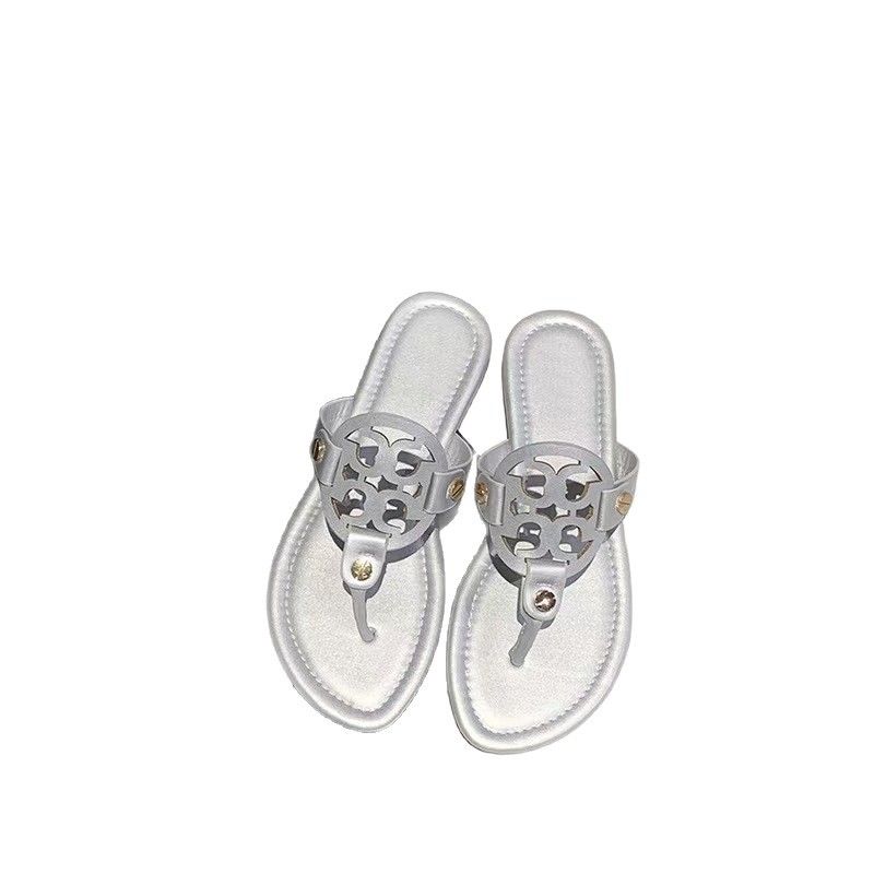 2024 nuevo tipo de zapatillas TB casuales con suela plana para mujeres de verano, zapatos de playa antideslizantes con suela gruesa