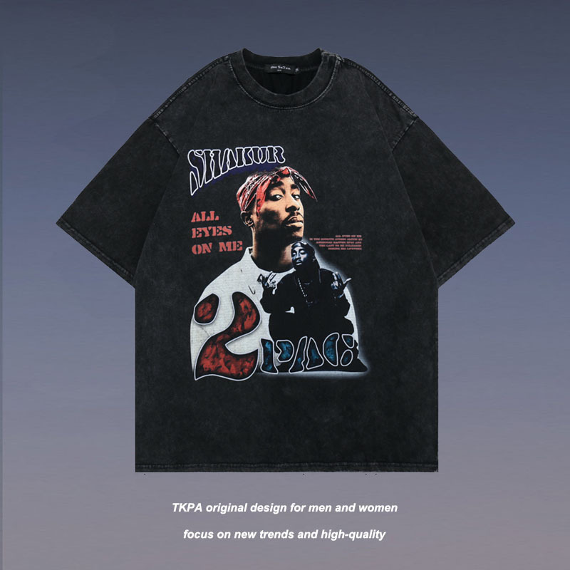 Retro base body-friendly T-shirt hip-hop style