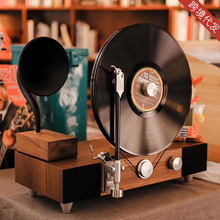 留声机复古黑胶唱片机电唱机家用客厅欧式蓝牙音箱跨境代发