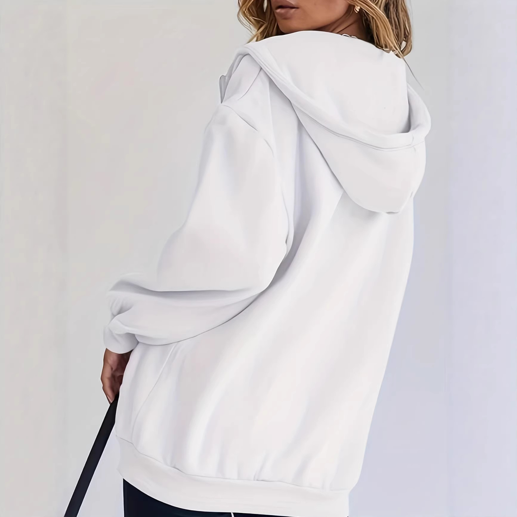 Women's Trendy Unique Printed Hooded Zip Up Cardigan Sweater America Perfect For Autumn And Winter_ecoleips.com