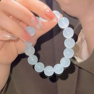S070-12mm bracelet [ice blue] glass material #sz557