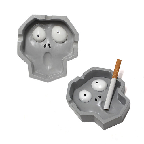 Amazon's new resin ghost face ashtray home decoration creative desktop funny ashtray decoration wholesale