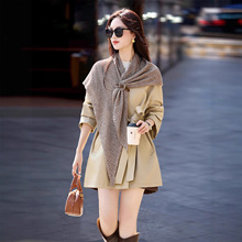卡其色风衣外套女中长款秋季2025新款时尚小个子气质减龄百搭上衣