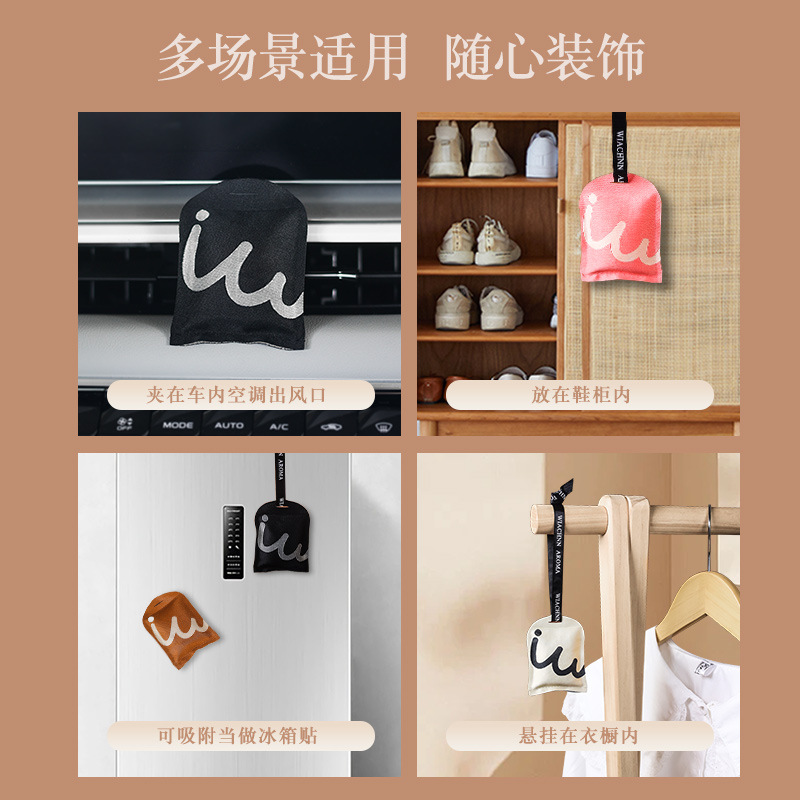 Wooden Zen Tea Creative New Car Perfume – Specialized for Car Vent Use, Wholesale Wardrobe Sachet Pendants