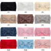 Children's headband with bow, elastic knitted hair accessory, suitable for import