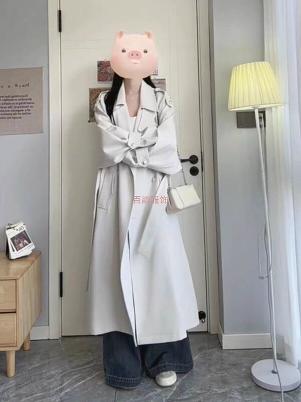 今年流行风衣外套女2025春秋季新款韩系感气质中长款大衣|undefined