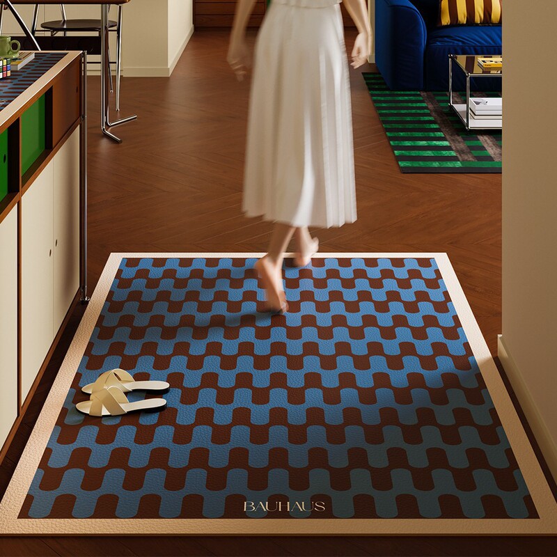 Medieval Style Entrance Door Floor Mats, Indoor Entrance Mud Scraping Floor Mats, Entrance Anti-Slip Easy-Care Wire Ring Floor Mats