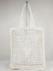 Brand woven straw one-shoulder bag