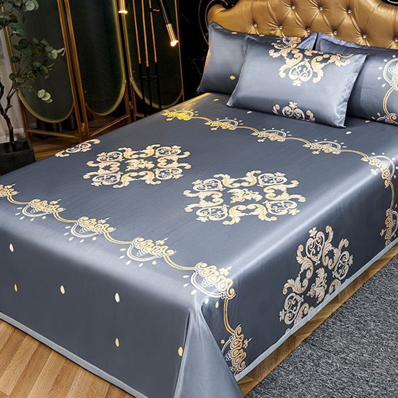 Estera de hielo estera de tres piezas set de estera de verano sábanas caseras dobles una sola pieza lavadora plegable estera de aire acondicionado suave
