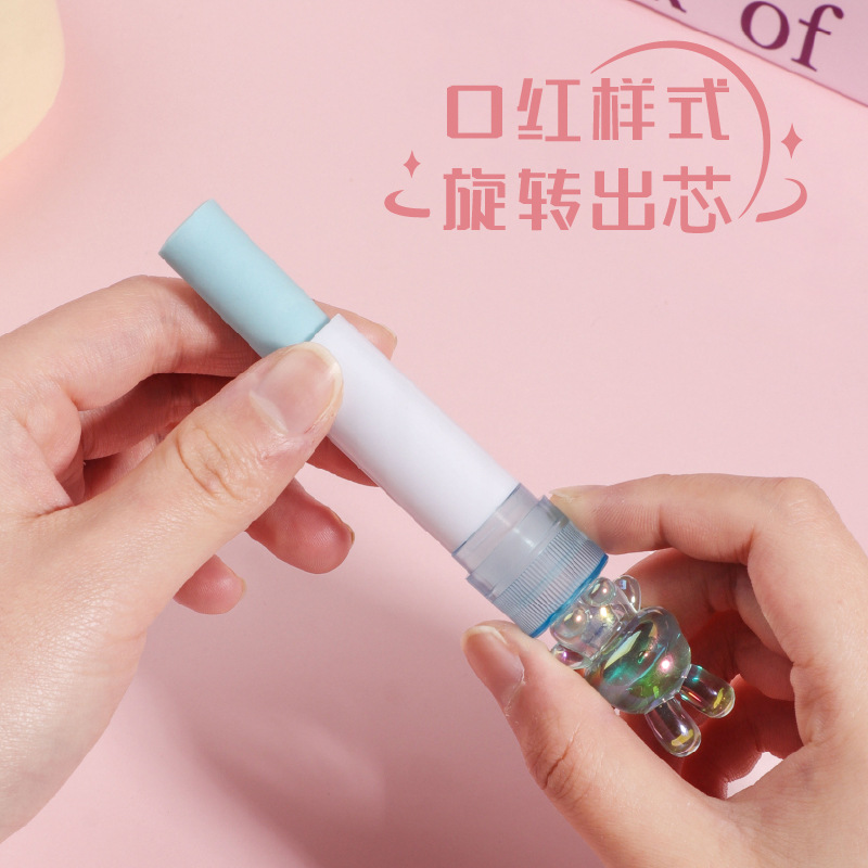 KUKI KOKI borradores de casa encantadores dibujos animados conejos de papelería de estudiantes de primaria sin escamas creativas ultra limpias como piel