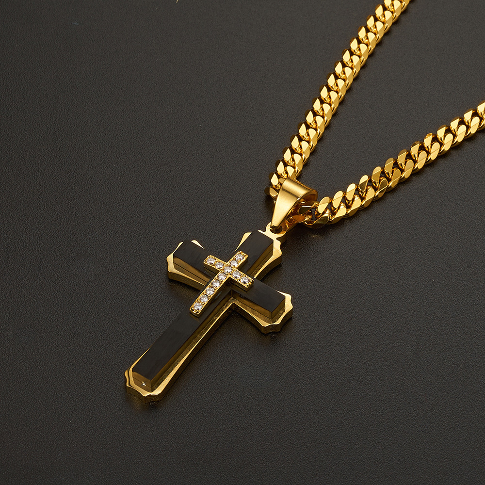 20g Weight 304 Stainless Steel Pendant Material Zircon Inlay Material Pendant Necklace Classification 304 Stainless Steel Chain Material 1 Piece Quantity Holiday, Daily Occasion 304 Stainless Steel Material Cross Pattern Unisex Gender Inlay Design Basic, Modern Style, Classic Style Style Basic Modern Style Classic Style Cross 304 Stainless Steel Inlay Zircon Unisex Pendant Necklace 21