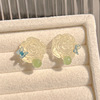 Silver needle, advanced earrings from pearl, silver 925 sample, flowered, high-quality style, 2024 years