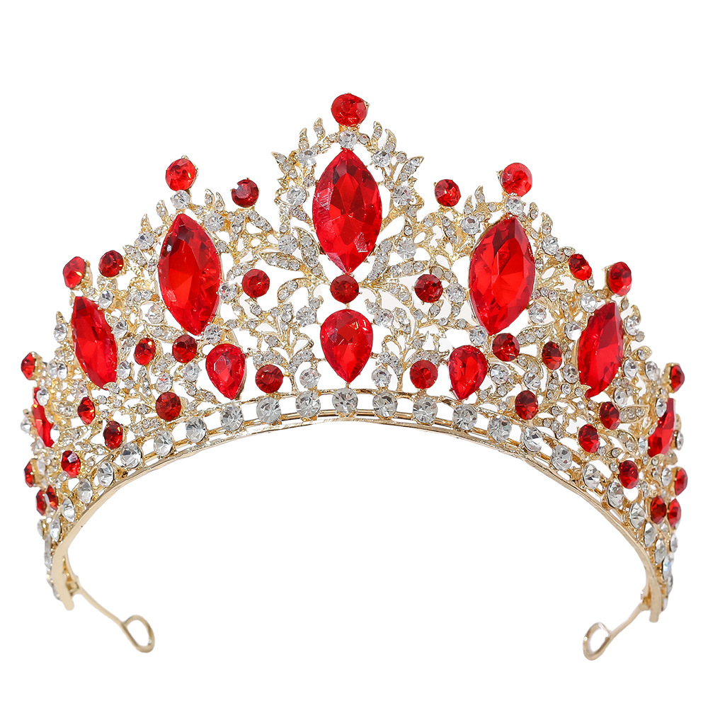 Nuevo transfronterizo de lujo goteo de agua de corona corona de novia vestido de novia barroco aleación joyería para el cabello