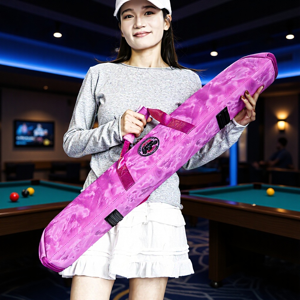 2025新款三角台球杆包手提单肩斜挎台球包大容量字母球杆收纳包女