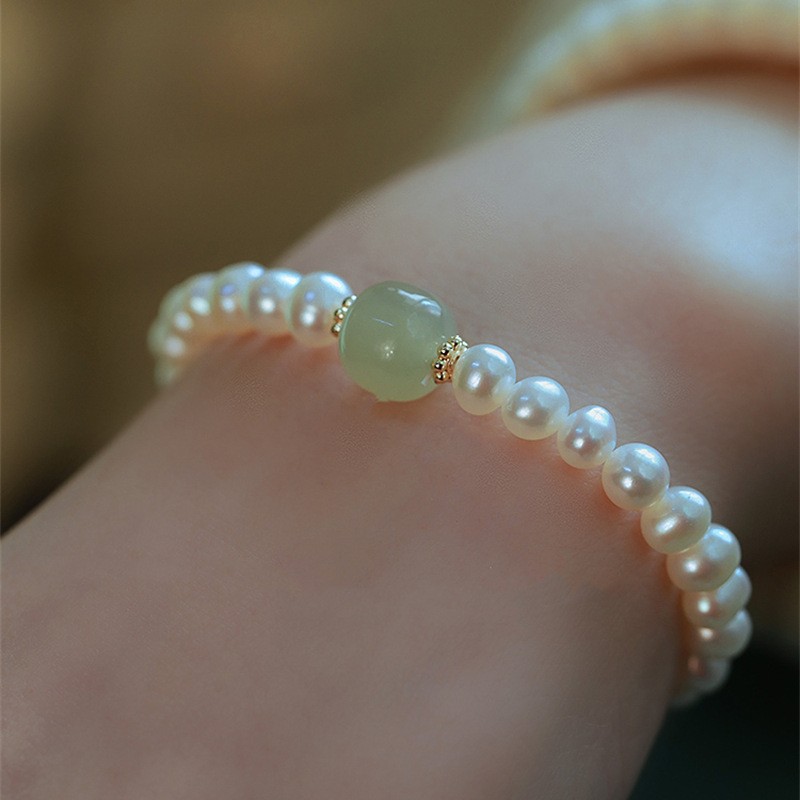Chinoiserie Geometric Glass Unisex Bracelets