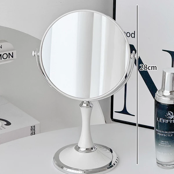 Round-upgraded double-sided mirror