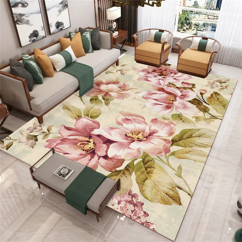 Estilo nórdico simple resistente a las manchas antideslizante mesa de té manta gran área totalmente cubierta absorbente sala de estar alfombra hogar Cristal alfombra de terciopelo