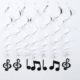 Rock music holiday party note pendant PVC spiral cake insert sign ball bar venue layout spot