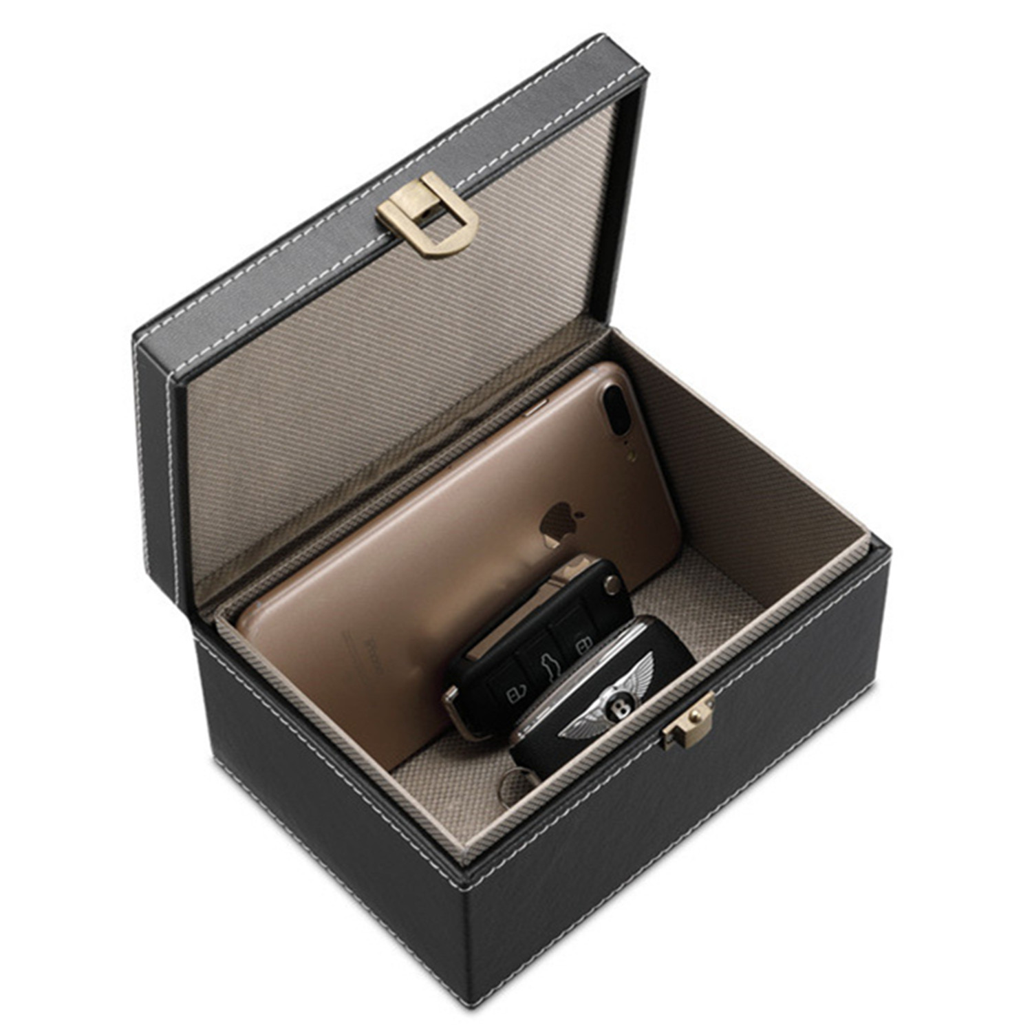 新款大號rfid手機信號屏蔽盒 汽車屏蔽鑰匙盒防感應防磁防消磁盒