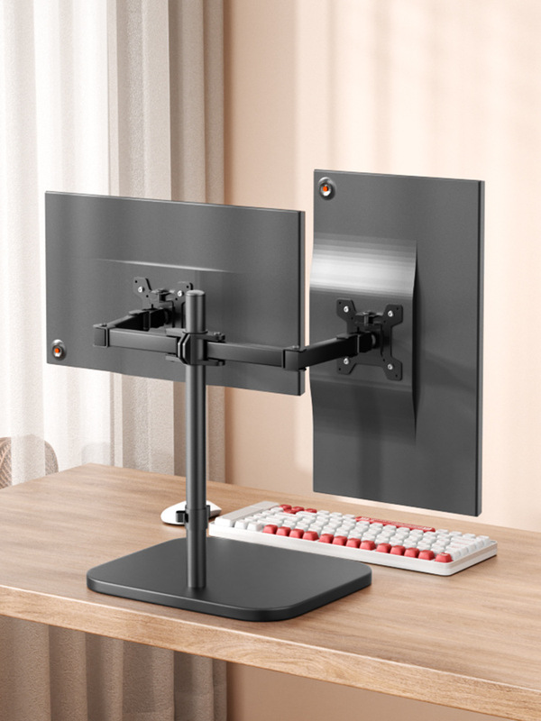 Dual-Screen Monitor Stand, One for Two, Computer Desktop, Upper and Lower Cantilever, Portable Lifting Robotic Arm, Two-In-One