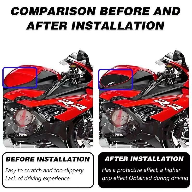 Suitable for BMW S1000R 2020-2023 Fuel Tank Fishbone Sticker Fuel Tank Cover Sticker for Motorcycle