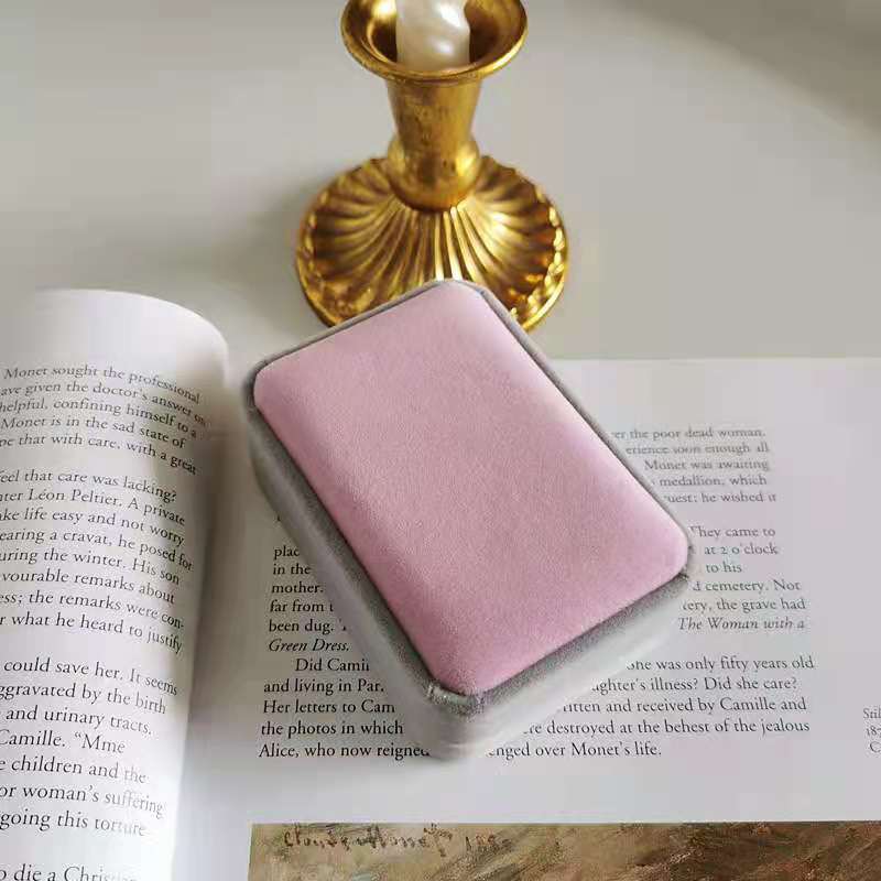 跨境外贸永生香皂花盒绒布礼盒首饰盒戒指耳钉项链盒首饰包装盒子