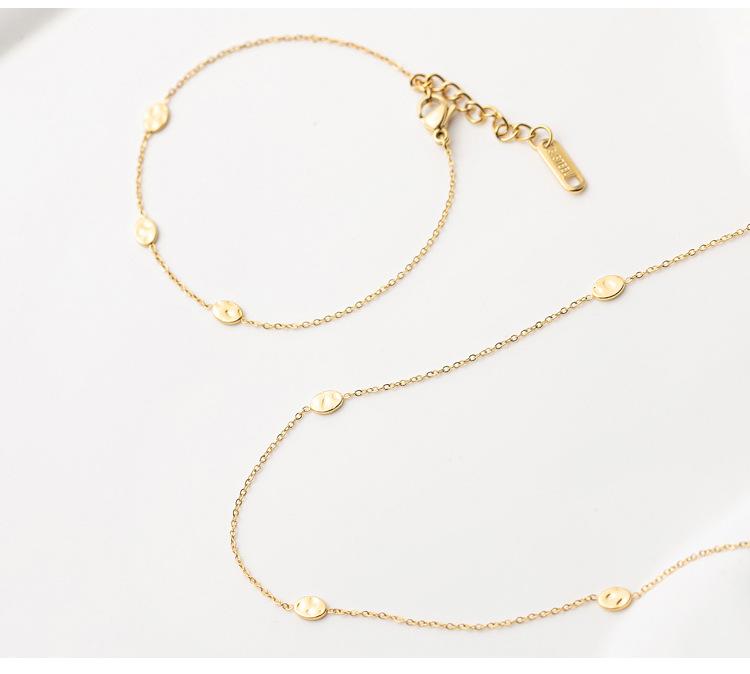 Fashion Irregular Titanium Steel Plating Bracelets Necklace