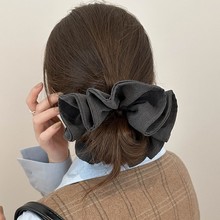 韩系简约百搭双层百搭大号大肠发圈头圈高级感布艺头花发绳发饰女