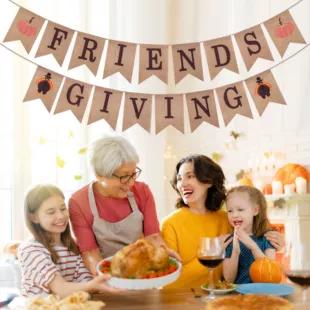 Гирлянда из мешковины Friends Giving для вечеринки