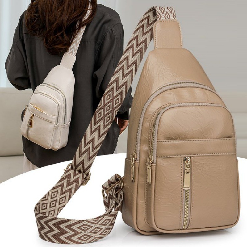 Bolso de pecho de talla única 2024 verano PU mensajero moda diseño fresco ocio todo fósforo viajes al aire libre moda todo fósforo