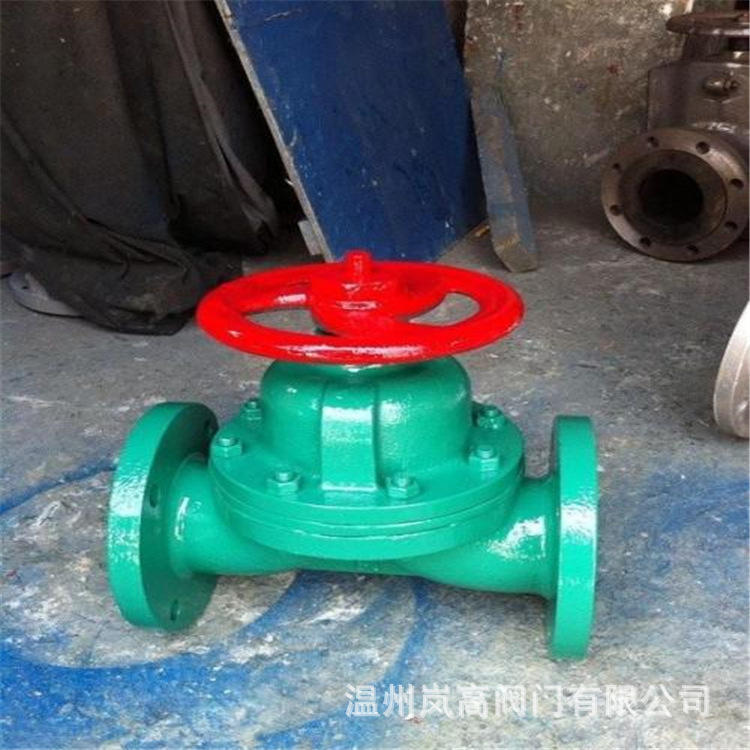 现货供应 G41J-16 衬胶隔膜阀 铸铁阀体 法兰连接 DN32