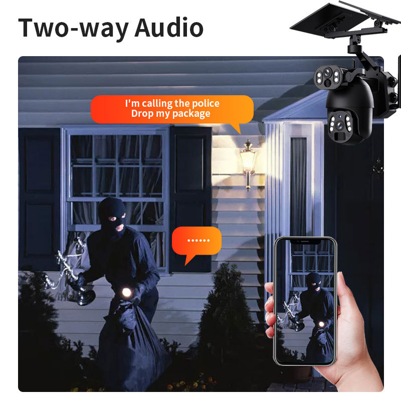 UBOX óptico 10x zoom binocular monitoreo solar 360 grados panorámico al aire libre cámara de enlace de bala de arma