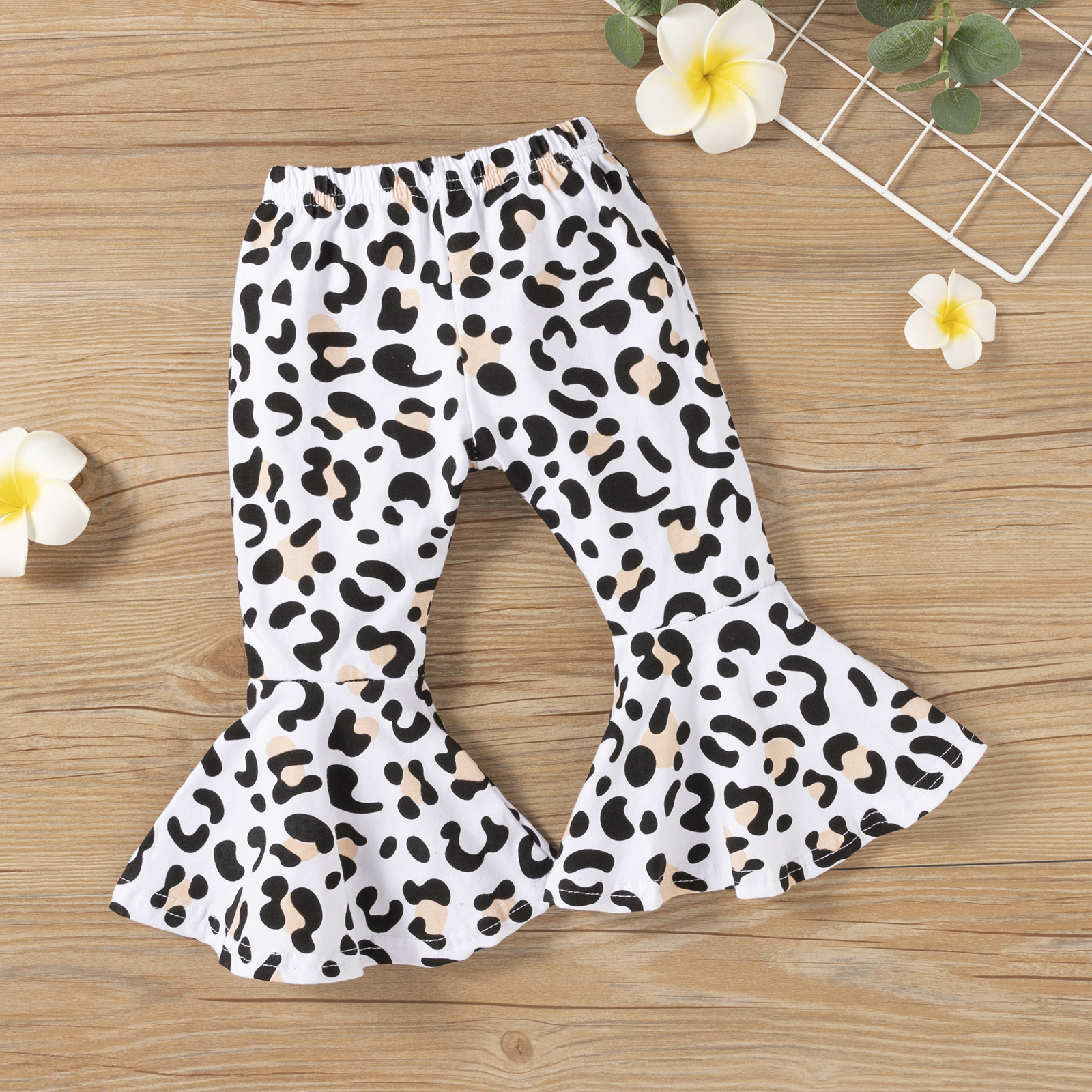 Retro Leopard Cotton Girls Clothing Sets display picture 3