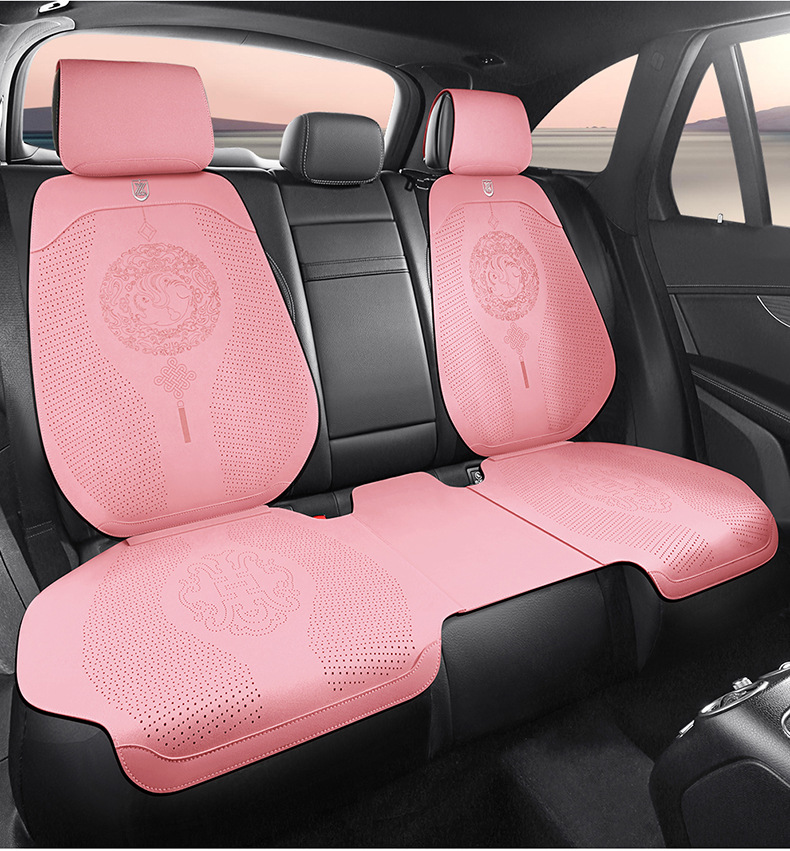 National Fashion Chinese Knot Car Seat Cushion Suede Four Seasons Universal Small Man Waist Half Bag Summer Suede Saddle Cushion Only
