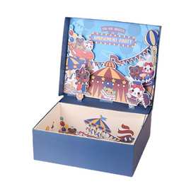 儿童礼物包装彩盒来图定制翻盖游乐园礼盒新年限定礼物食品包装