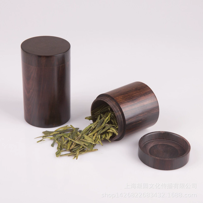 Черное дерево чайные банки ароматный порошок горшок ящик для хранения фиолетовый сандаловый винт портативный дорожный бочонок оптовая продажа с фабрики