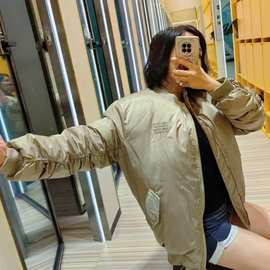 24秋冬新款美式羽绒面包服国标90白鸭绒纯羽绒服百搭夹克羽绒外套