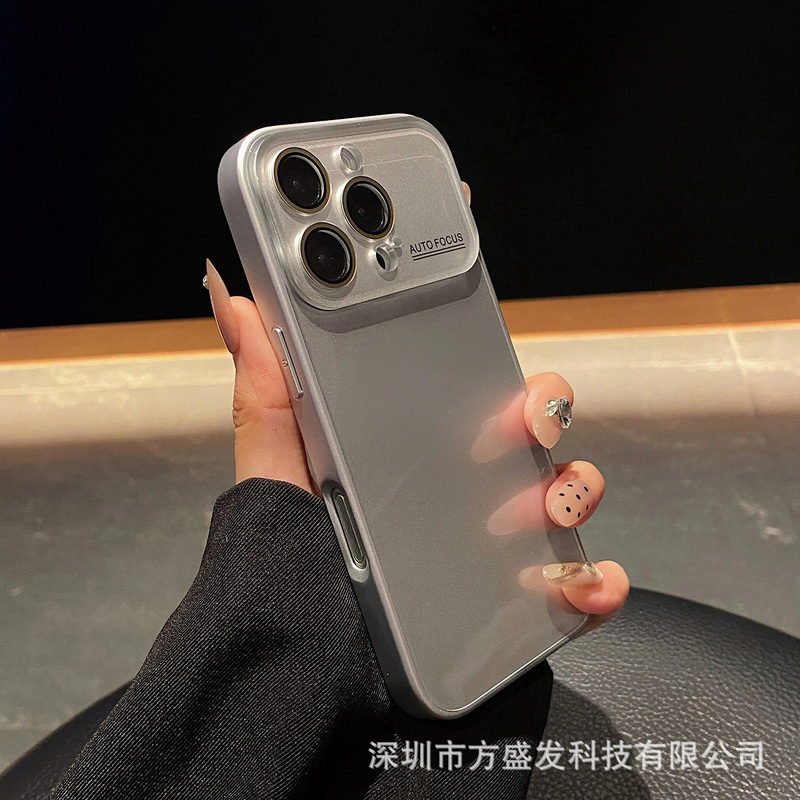 适用iPhone16promax秒变17手机壳大视窗光面玻璃冰感苹果15保护套|undefined