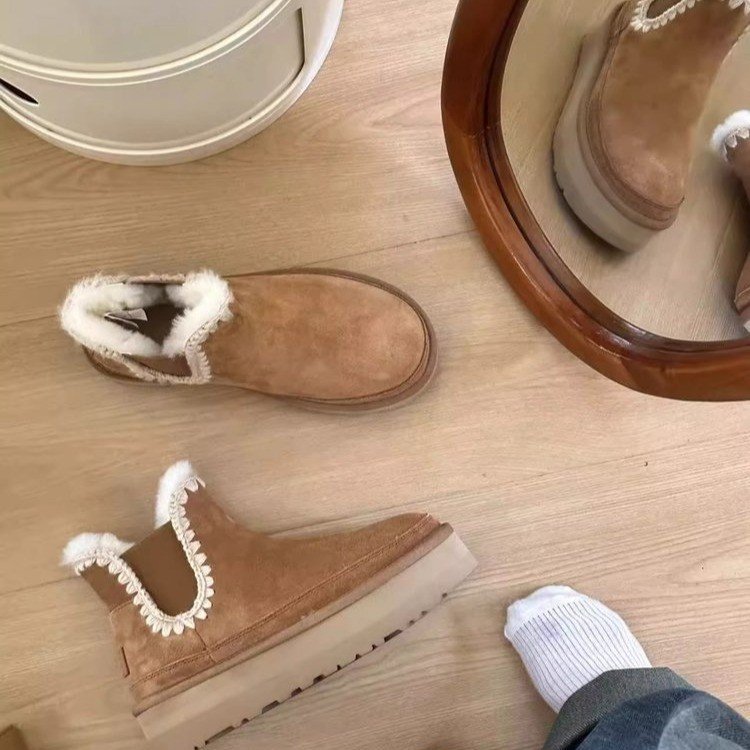 Stivali invernali da donna tutto in uno Stivali da neve Pan di Spagna Suole spesse Maggiore traspirabilità Scarpe casual_voghion.com