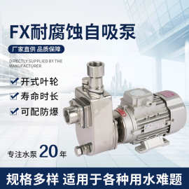 广东FX不锈钢小型自吸泵 耐酸碱高温污水泵无堵塞耐腐蚀排污泵