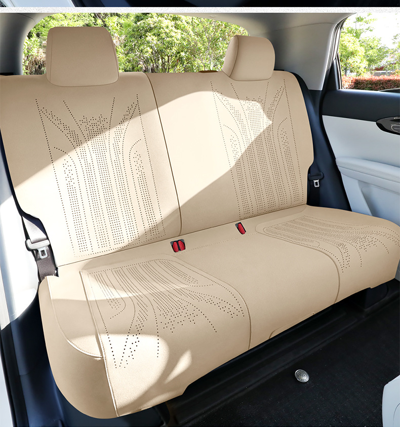 2025 New Geely Xingyue Special Seat Cushion, All-Season Universal Half-Covered Suede Breathable Perforated Saddle Seat Cover