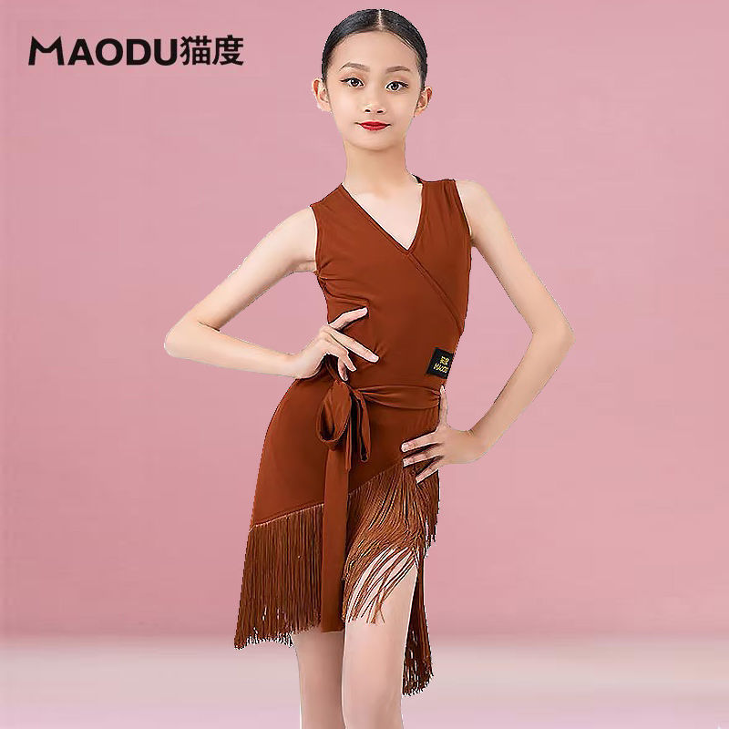 Niños trajes de baile latino vestido de baile de niñas vestidos de baile de baile de niños vestidos de baile latino de verano nueva fábrica