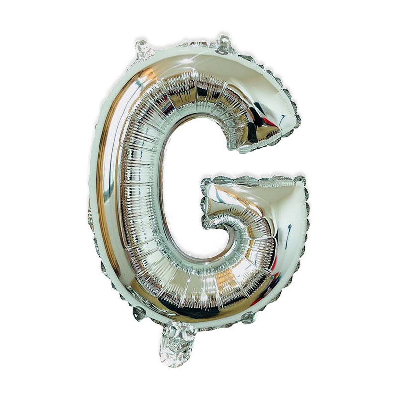 Globo de letra de película de aluminio de 16 pulgadas, versión americana en mayúsculas, cuerpo delgado, pinyin en inglés, decoración de caracteres, globo de papel de aluminio AZ al por mayor