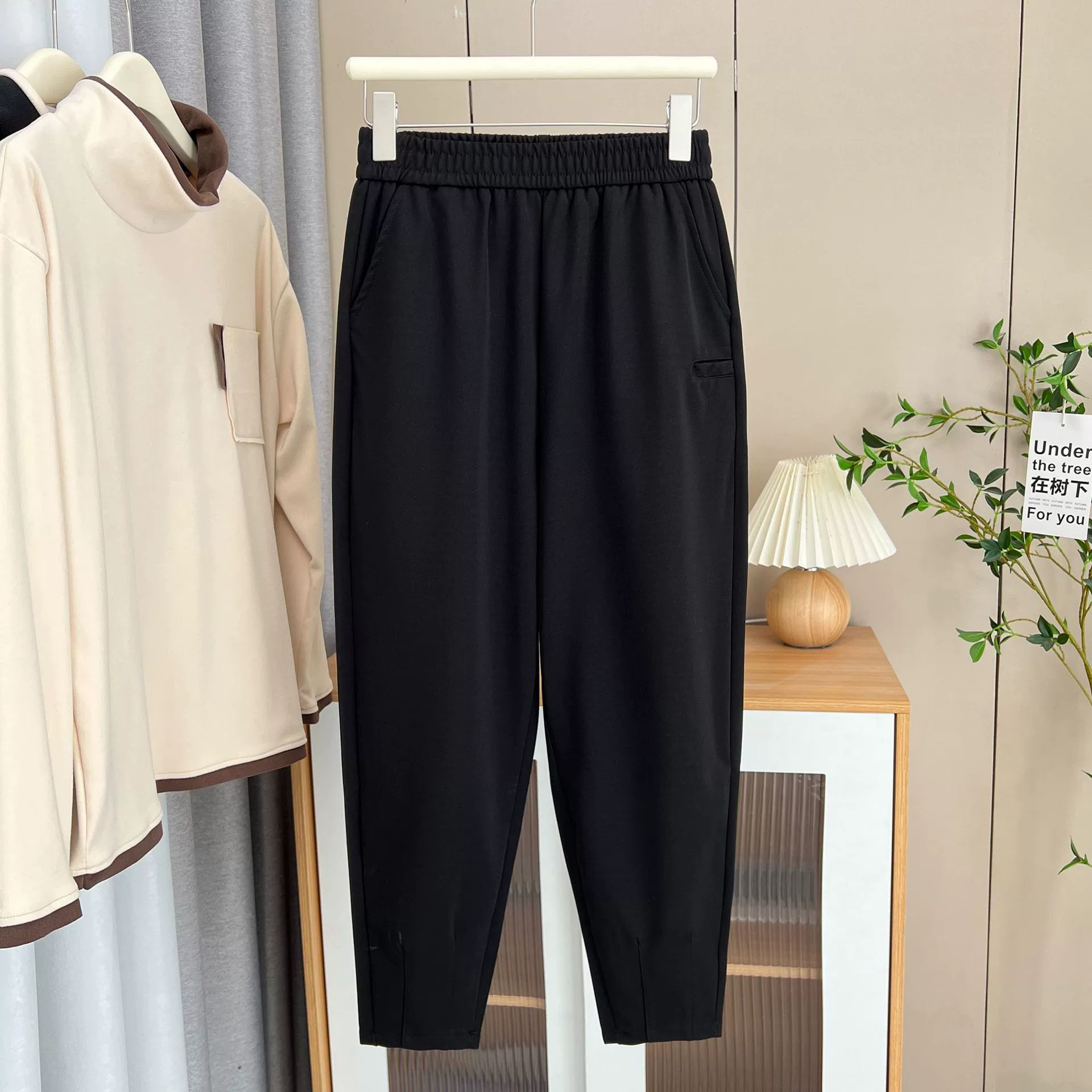 200 кг пухлые девушки весна осень зима повседневные флисовые подкладки эластичный пояс носок Harlan Редька брюки больших размеров женская мода 3425