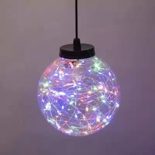 LED铜丝灯透明圆球灯挂树上的彩灯挂件吊球户外防水星空球装饰灯