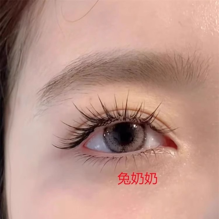 兔奶奶FK26化妆师推荐女团太阳花假睫毛一片式透明梗上镜款仙子毛|undefined