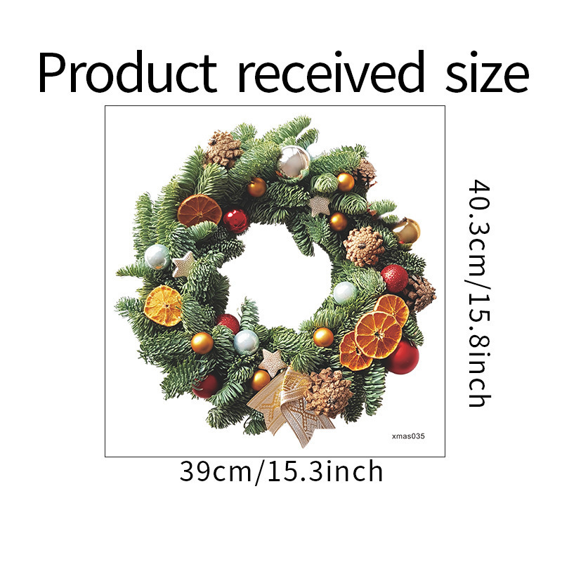 新しいクリスマスの花輪サンタクロースのガラスのショーウインドーの壁面の装飾の壁のステッカーは自らくっつきます。|undefined