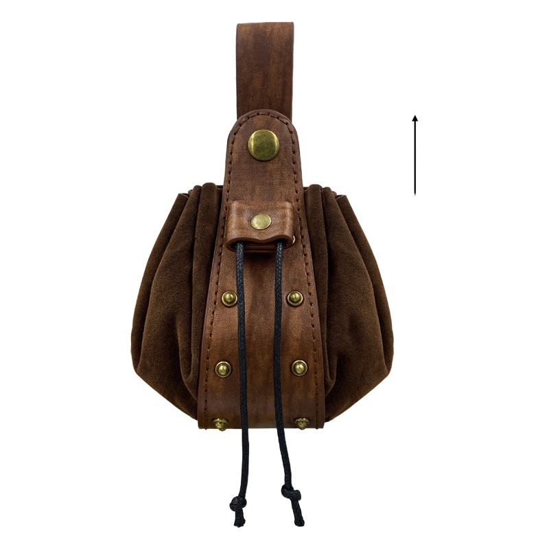 Cross-border multi-platform hot sale Viking style medieval row nail bag hanging belt coin purse vintage waist bag