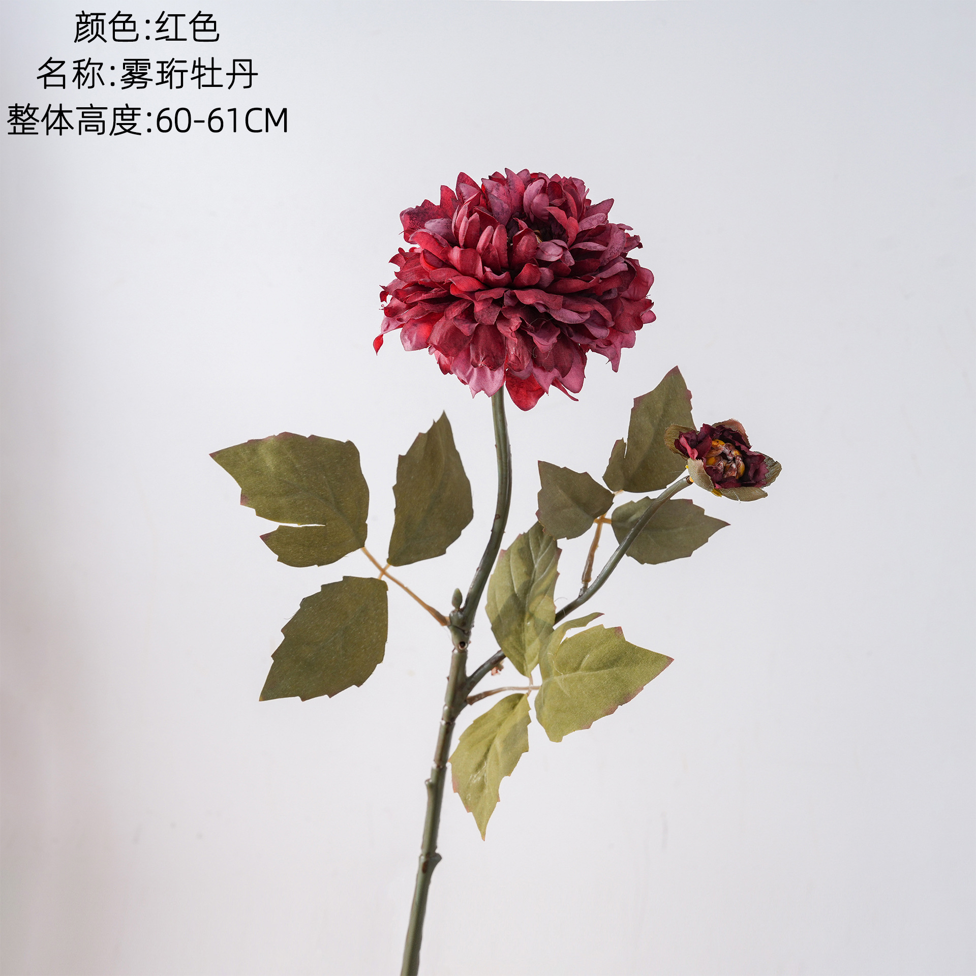 Wuheng Peony falsificó flores y plantas verdes artesanías de decoración de bodas al por mayor INS fabricantes de flores de simulación transfronterizas con flores en la mano